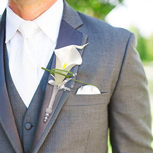 Veryhome 20Pcs Artificial Calla Lily Flowers White For Diy Bridal Wedding Bouquet Centerpieces Home Decor (White) #TOP4