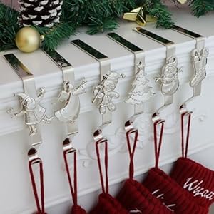 Christmas Stocking Holder for Mantle, Reusable Christmas Stocking Hooks, No-Damage Xmas Hanger for Fireplace Mantle Grip Stand Christmas Decoration Ornaments Hanging Shelf Floor Christmas Stocking Holder for Mantle Reusable Christmas Stocking Hooks No Damage Xmas Hanger for Fireplace Mantle Grip Stand Christmas Decoration Ornaments Hanging Shelf Floor