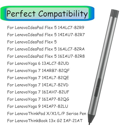 Image of Digital Pen 2 For Lenovo Laptop Digital Pen 2,Compatible With Lenovo Ideapad Flex 5 /7 Series Pen,Yoga 6 /7 /9 Serise Pen,Thinkpad X /X1 /L /P Serise Pen,Thinkbook 13X G2 Iap-21At Pen, White