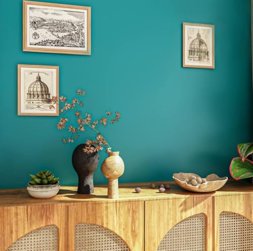 Image of DEEMUS Teal Matte Peel & Stick Self Adhesive Waterproof Sticker for Living Room, Bedroom Office,Almirah, Floor, Tabletop, Wall, Fridge,& Renovation Projects (2 x 3 Feet)