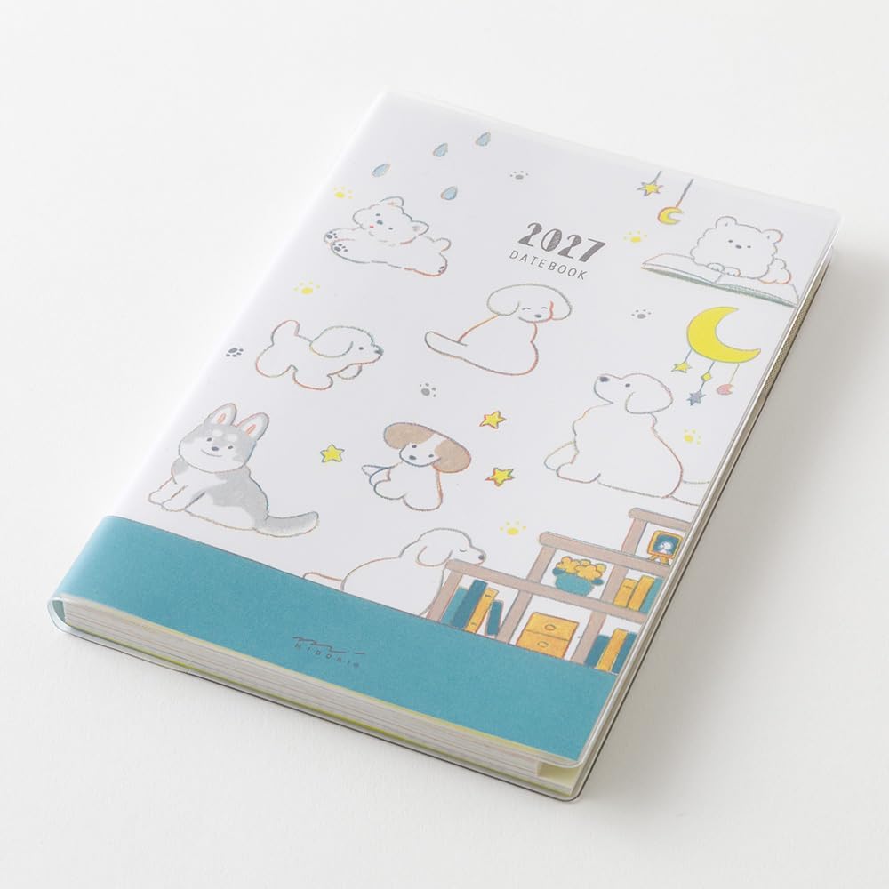 Midori Pocket Diary 2027 B6 Weekly Dog Pattern 22448006 (Starts from January 2027) image 2