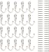 eBoot 20 Pieces Wall Mounted Hook Robe Hooks Single Coat Hanger and 50 Pieces Screws (Silver)