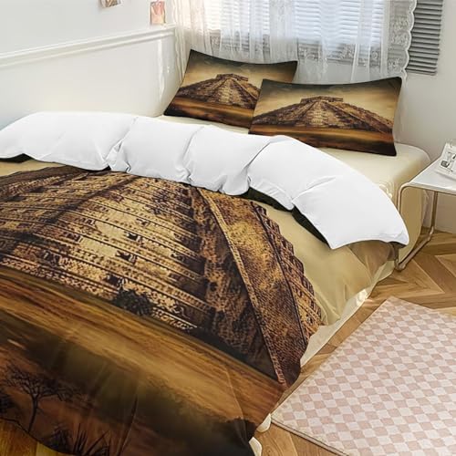 Housse de couette 200x200 Chichen Itza parure de lit microfibre doux - 5