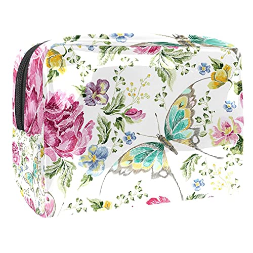 Trousse à maquillage bohémien fleurie : finis les cosmétiques en désordre !