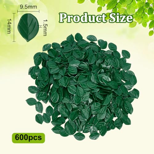 Plástico realista OLYCRAFT en 600 hojas de menta para manualidades DIY 3