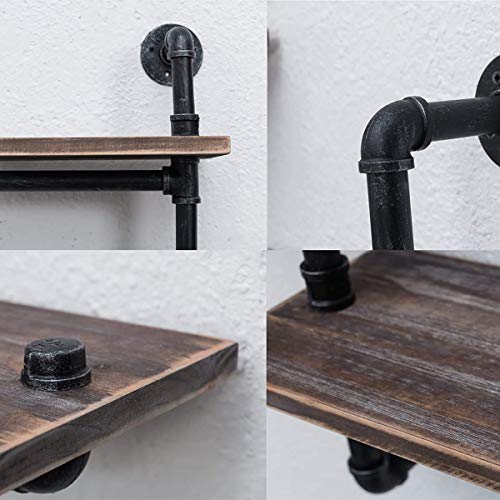 Support d'angle steampunk en bois de secours mural au design authentique