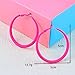 Neon Hoop Earrings for Women Exaggerated 80s 90s Colorful Chunky Statement Hoops Earring Lightweight Hypoallergenic Big Hoops for Glow Party Outfits Y2k Jewelry Accessories (Hot Pink)