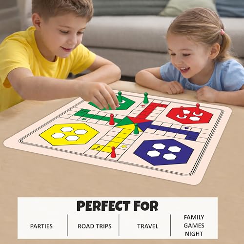 Image of Ankit Toys and Games 10-in-1 Family Board Games Set - Ludo, Chess, Snakes & Ladders, Tic-Tac-Toe & More | Fun Strategy & Educational Game for Kids & Adults