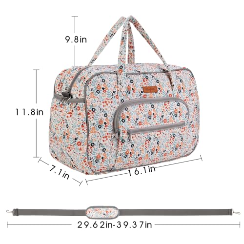 Image of Yarn Storage Organizer, Knitting Crossbody Bag, Large Crochet Tote Bag Yarn Holder Case for Carrying Projects, Knitting Needles, Crochet Hooks and Other Accessories (Daisy)