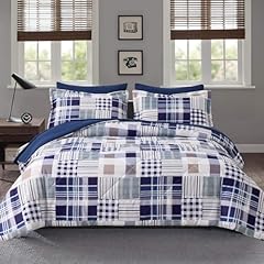Navy Plaid Patchwork
