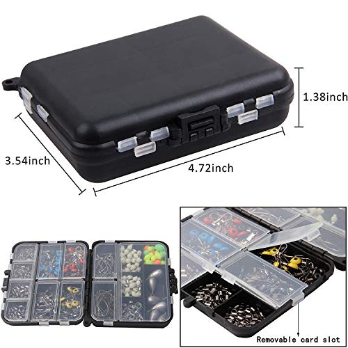 201/251pcs Fishing Terminal Tackle with Box - Fishing Hooks, Swivel, Weight, Fishing Float Bobber, Fishing Stopper, Barrel Crimps, Sinker Slide, Split Ring, Beads for Freshwater Saltwater Fishing - Thumbnail 7
