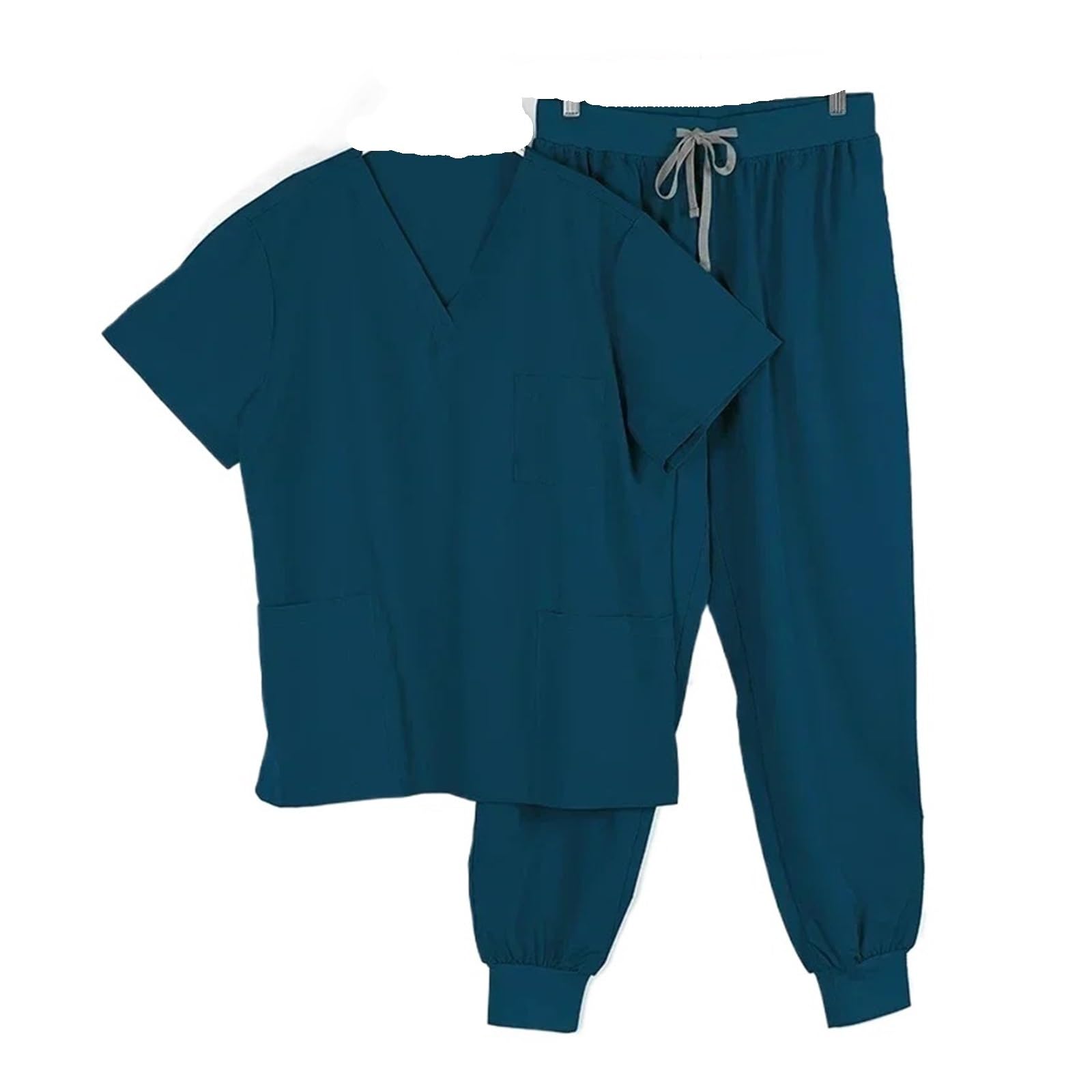 Uniforme Sanitario Hombre Uniformes de quirófano, Uniformes de Trabajo for Hospital, Suministros for Enfermeras dentales, Ropa de Trabajo for Jogging(Caribbean Blue,2XL)