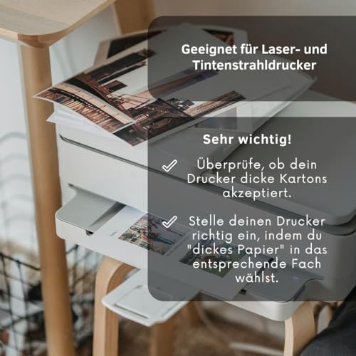 100 Kartonpapier A4 Weiß 300gr/m2 - Packung mit 100 Blatt 21x29,7cm Zeichenkarton - Dickes papier a4 zum drucken - Bastelkarton zum Ausschneiden, Malen, Zeichnen und Bedrucken