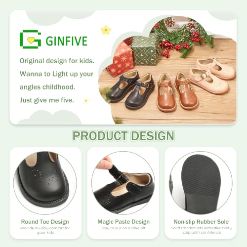 Image of GINFIVE Toddler Girls Mary Jane School Oxford Dress Flat Shoes for Wedding