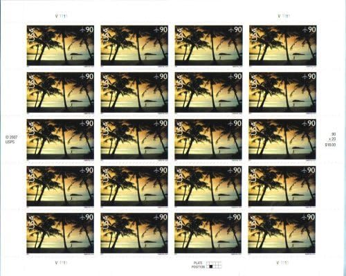 2007 Hagatna Bay #C143 ~ AIRMAIL Pane of 20 x 90 Cents US Postage Stamps