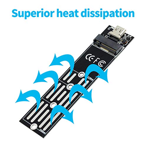 Adaptador carcasa externa SSD M.2 NGFF USB 3.1 Type C aluminio miniatura 7