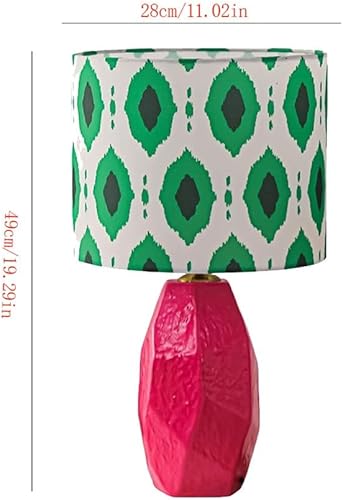 Miniatura 2 de Lamp for Desk Pink Ceramic Table Lamp Bedroom Study Bedside Lamp Retro Atmosphere Lamp Desk Lamps for Home Office