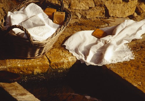 Marius Fabre Raw Marseilles Soap Roll with Raphia Tie 4.12 Lb, 16x6 Inch