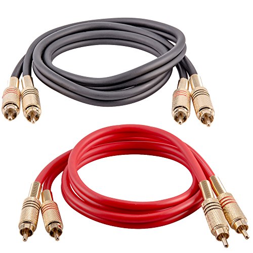 Cables de audio 2-RCA a 2-RCA macho dual de 3 pies Seismic Audio SAPRCA3-2 Pack de 2