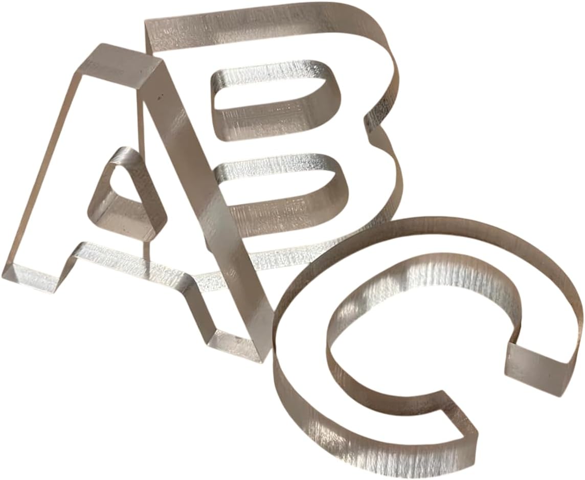 1Source Designable Acrylic Letters | Unfinished Clear Acrylic Standing Letters for Wall Decor, Craft Projects & Sign Board Decoration | for Parties & Home - A to Z Letters (1, V)