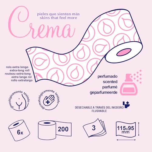 Miniatura 3 de Renova Skin Care Plus Papel Higiénico Decorado Perfumado - 6 Rollos (Paquete de 4)