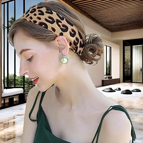 Brown Leopard Print Neck Tie Scarf, Leopard Neck Tie Chic Skinny Hairband Stylish Purse Scarf Leopard Accessory Women's Fashion Scarves2