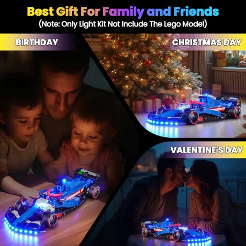Image of Upgraded Led Light Kit Compatible with Lego Visa Cash App RB VCARB 01 F1 Race Car Building Set, Lights Decoration Compatible with Lego 77246 (Model Not Included)