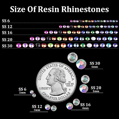 4000pcs 4mm Resin Rhinestones Bulk, Transparent AB Flatback Round Jelly Rhinestones Bedazzling Non Hotfix Crystal Gems Large Quantity Wholesale for DIY Crafts Clothes Tumblers Face Makeup Manicure - Thumbnail 3