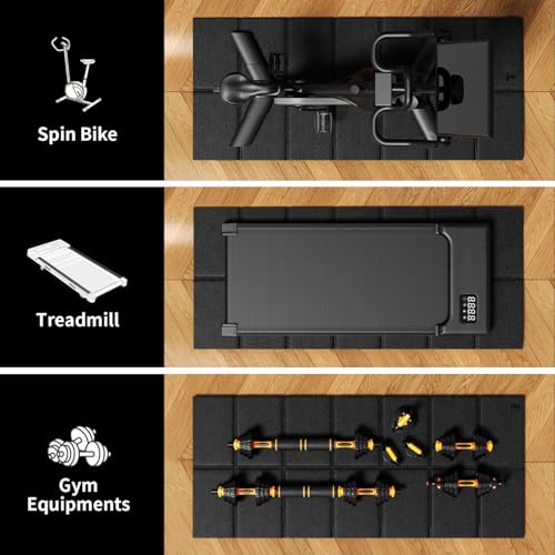 Walking Pad Mat for Carpet, Treadmill Mat for Hardwood Floors, 140x60 CM Under Treadmill on Carpet, High Density, Foldable, Floor Protection for Bike, Elliptical, Treadmill - Image 5