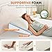 Sweetcrispy Wedge Pillow, Body Pillow for Sleep Apnea, Neck Pain Relief, Post Surgery, Sleeping Comfort, Acid Reflux, Heartburn, Back Pain Relief and Snoring, 7.5Inch White& Grey