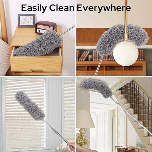 Image of Multi Purpose Microfiber Duster for Home and Car Use (3 in 1 Grey MOP)