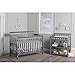Dream On Me Ashton 4-in-1 Convertible Full-Size Baby Crib in Steel Grey, GreenGuard Gold & JPMA, Sustainable Pinewood, 4 Mattress Heights, Converts to Toddler, Day & Full-Size Bed