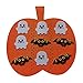 GASSDINER Hallowen Tic-Tac-Toe Puzzle in Feltro Gioco da Tavolo per Bambini Cartoom Ghost Bat Zucca Mat Scacchiera Interazione Genitore-Figlio Giocattoli Decorazione per la casa-Arancione