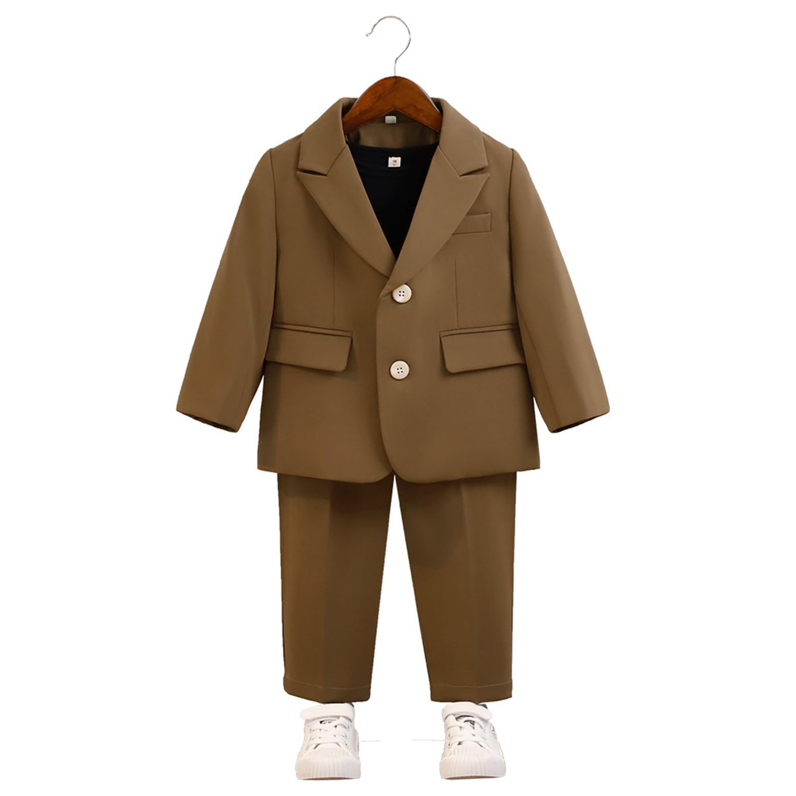 Generisch Costume de mariage bébé manteau 3 pièces tenue smoking ensemble pour enfants costume formel pour garçon avec pantalon vêtements bébé garçon mois