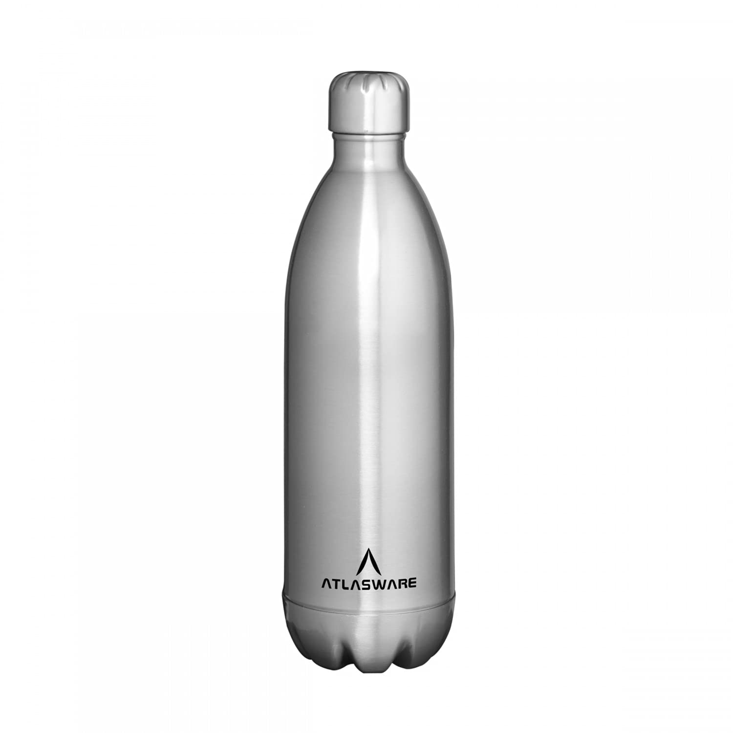 AtlaswareStainless Steel Vacuum Bottle, 1000 ml - Matt Steel