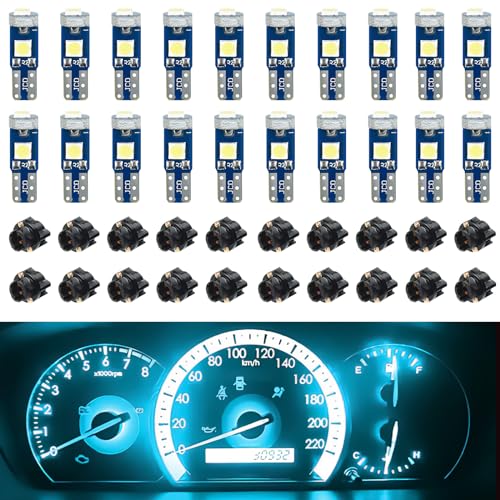 20 luces LED T5 para tablero de auto color hielo