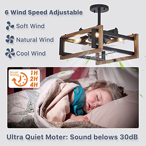 Ceiling-Fan-with-Light-Wood-Flush-Mount-Ceiling-Fans-with-Lights-Farmhouse-Ceiling-Fan-Rustic-Industrial-Ceiling-Fan-with-Lights-Remote-Control-for-Living-Room-Kitchen-Bedroom