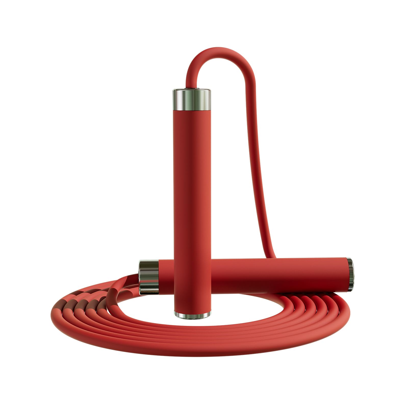 Adjustable Jump Rope for Home Fitness - 5mm PVC Cord with Ball Bearings, Anti-Slip Rubber& Alloy Handles for Beginners, Weight Loss Workout in Home/School/Gym