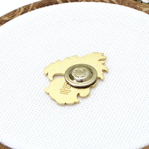 Image of Needle Minder Set - Mandala Dragon Magnetic Needle Minder + 2 Needle Threaders + Crane Scissors. Enamel Pin for Cross Stitch, Embroidery and Craft