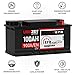 LANGZEIT EFB Batterie 100Ah 12V Autobatterie Start-Stop Starterbatterie ersetzt 95Ah 105Ah 110Ah