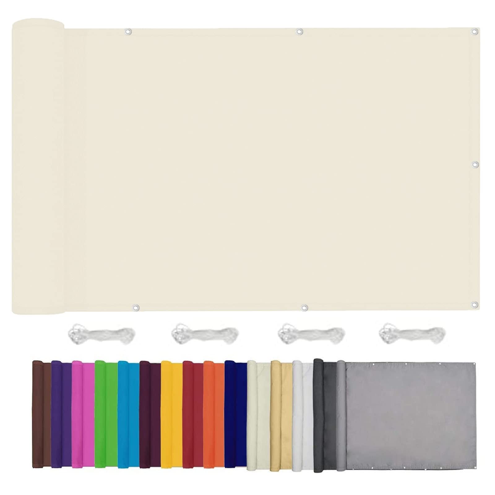 Voile d'ombrage pour jardin et terrasse blanche 4.5 x 6.5