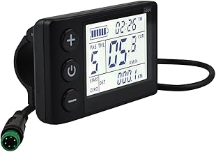 Electric Bicycle S866 LCD Display, Electric E Bike Display Meter 5 Pin and Waterproof Plug, Bicycle Computer Meter 24 V 36 V 48 V Speedometer Odometer Control Panel for Scooters/Mountain Bikes