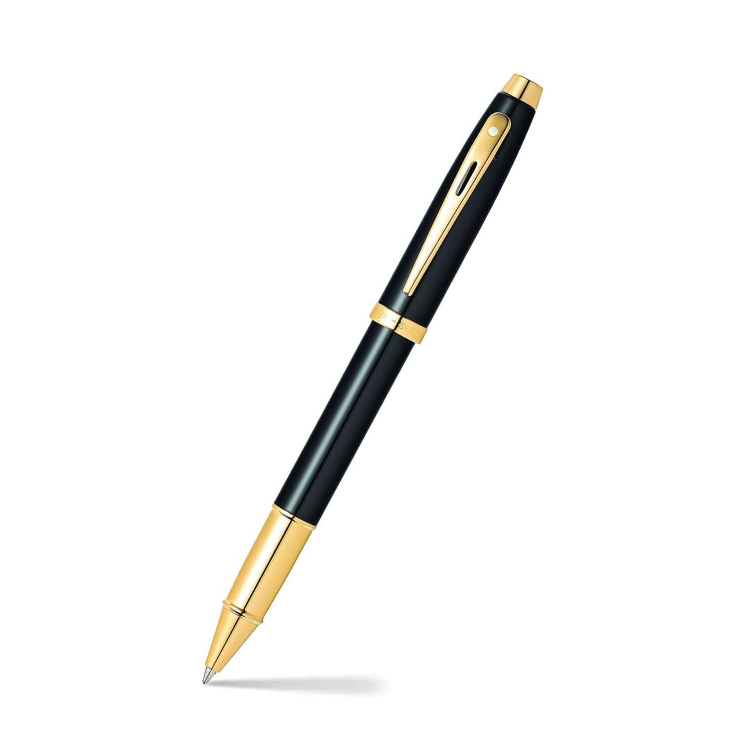 Sheaffer 100 E9322 Glossy Black With Gold Tone Trims Rollerball Pen โ image 1