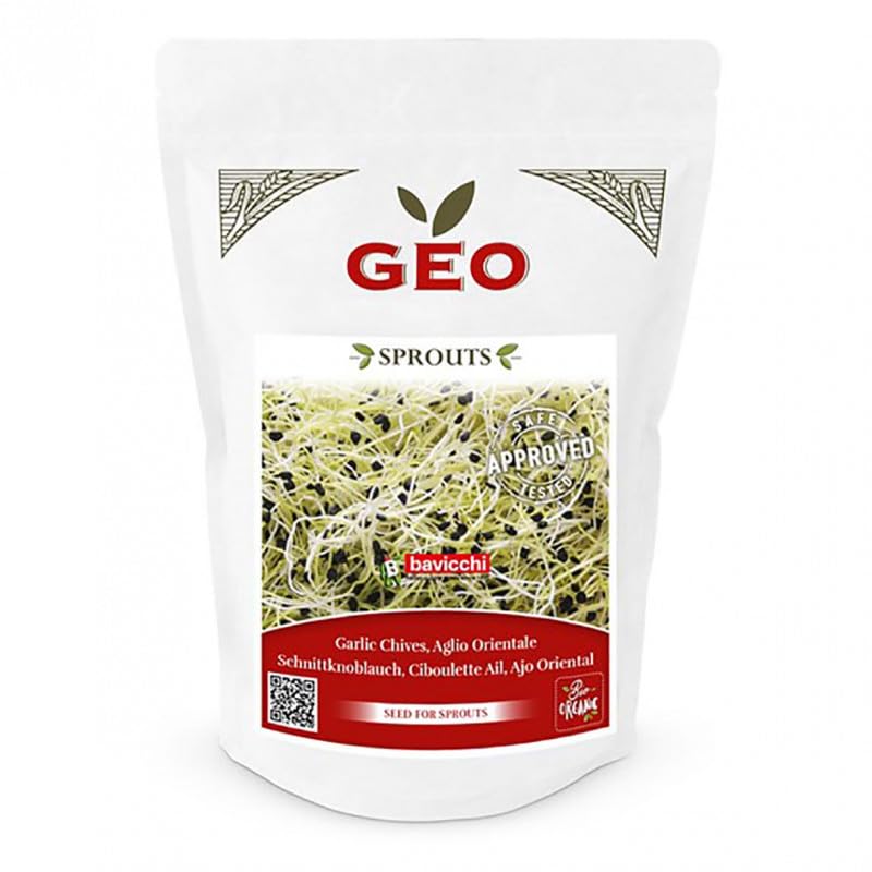 Kit Essentiel GEO – 6 Graines à Germer 100% Bio (2,55 kg) | Luzerne, Radis Rose, Fenugrec, Pois Verts, Moutarde & Ciboulette-Ail | Haute germination ≥ 95% | Longue conservation | Vegan & Sans OGM