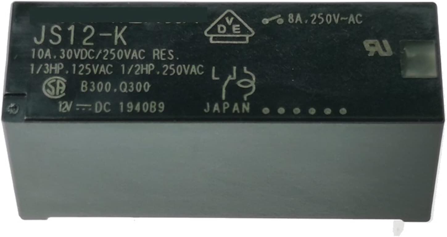10PCS JS5-K 5VDC JS12-K 12VDC JS24-K 24VDC DIP-5 8A Power Relay(OneColor)