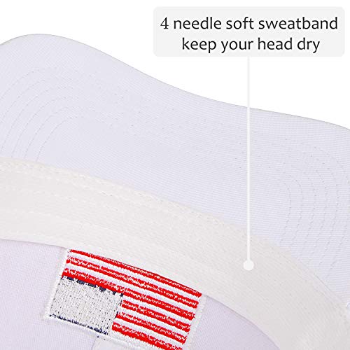 American Flag Sun Cap Adjustable Patriotic Sports Tennis Baseball Golf Hat for Men Women