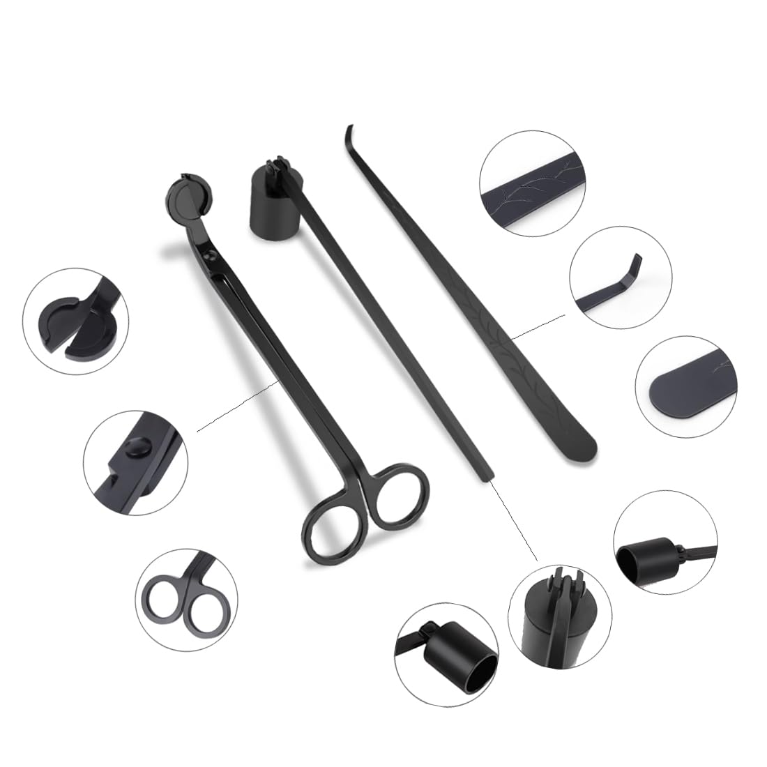 Spegni Candela A Campana In Acciaio Inox - Estintore Per Stoppino, Design Elegante In Oro - Foto 6