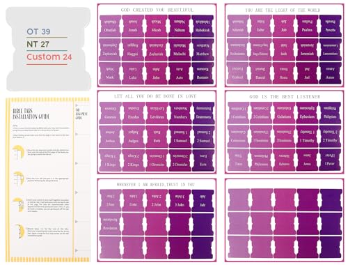 Purple Bible Tabs for Catholic Scripture - Luxurious Purple Paper Tabs, Perfect for Women, Durable Design for NIV/KJV — view 3