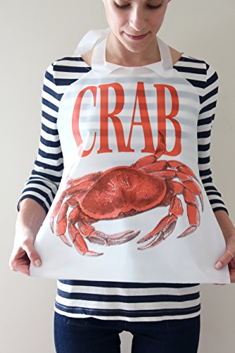 Tidi Products 313-100Pack Disposable Plastic Crab Bib, 1" Height, 12" Width, 12" Length (Pack Of 100) #TOP5