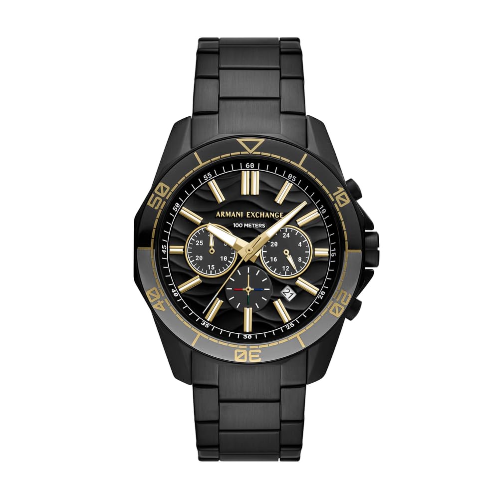 Armani Exchange Men's 44 mm Black Stainless Steel, AX1963